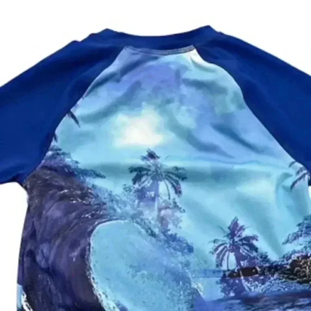 Wonder Nation Rash Guard Long Sleeve Shark Design Boys Size 8 Medium‎